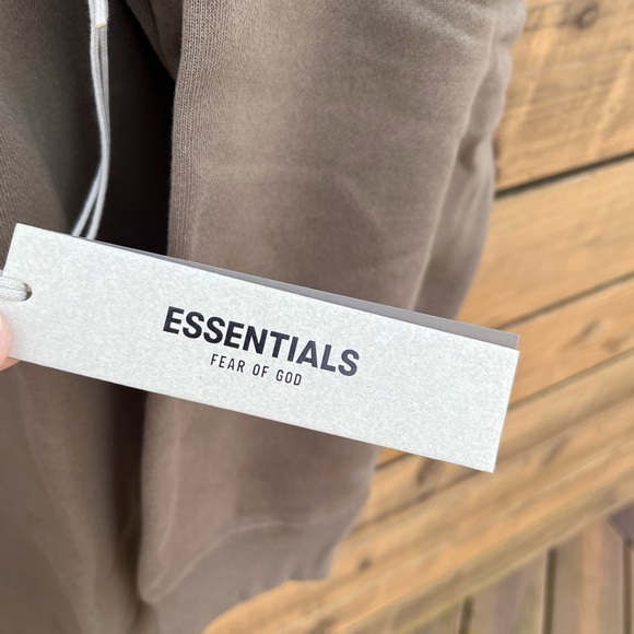 NWT Essentials Fear of God relaxed for crewneck sweatshirt, wood/brown size XXL - Picture 6 of 15